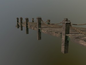 wooden pier 3D Модель