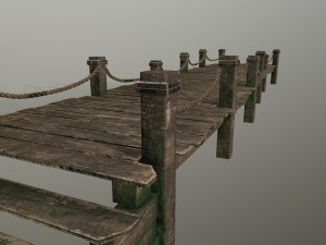 wooden pier 3D Модель