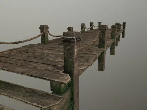 wooden pier 3D Model