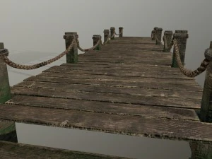 wooden pier 3D Model
