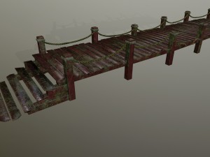 wooden pier 3D मॉडल