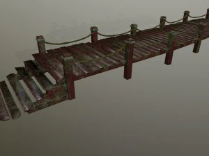 木製の桟橋 3Dモデル