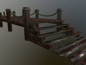 wooden pier 3D Model