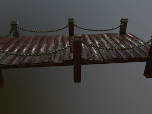 wooden pier 3D Model