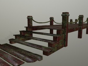 wooden pier 3D Model
