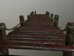 wooden pier 3D Model