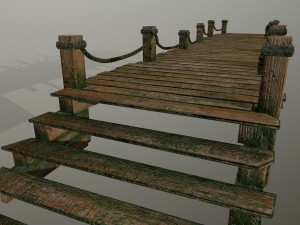 wooden pier 3D 模型