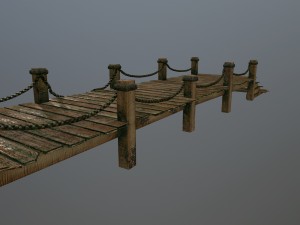 wooden pier 3D 模型