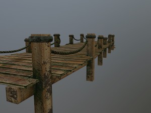 wooden pier 3D 模型