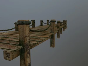 wooden pier 3D Model