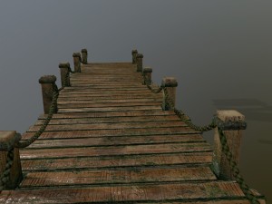 wooden pier 3D 模型
