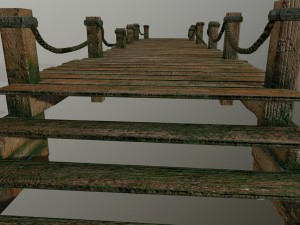 wooden pier 3D 模型