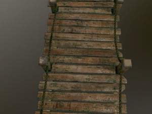 wooden pier 3D 模型