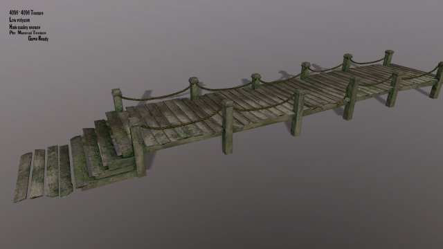 woodenpier Model 3D .c4d .max .obj .3ds .fbx .stl .blend 