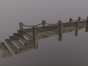 wooden pier 3D Model