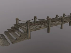 muelle de madera Modelo 3D