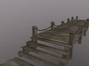 wooden pier 3D Model