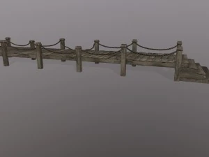 wooden pier 3D Model