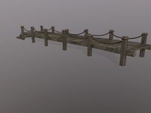 wooden pier 3D Модель