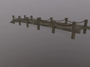 wooden pier 3D Model