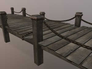 wooden pier 3D Модель