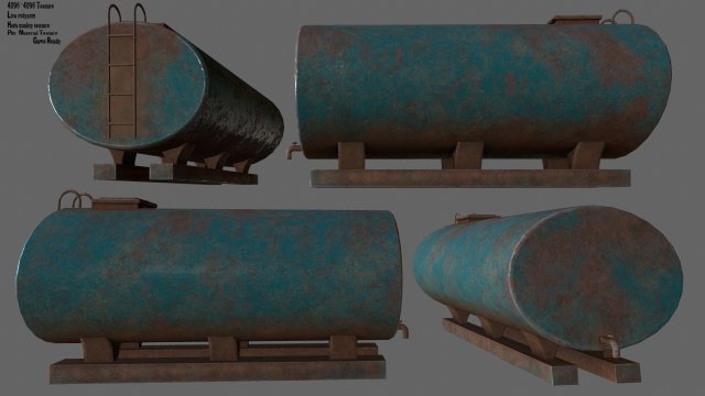 tanker 3D Модель .c4d .max .obj .3ds .fbx .stl .blend 