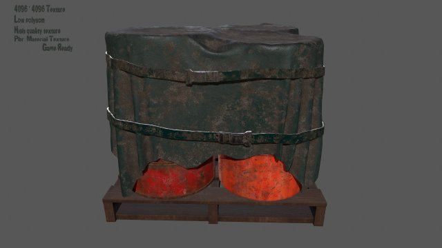 military material Modelo 3D .c4d .max .obj .3ds .fbx .stl .blend 