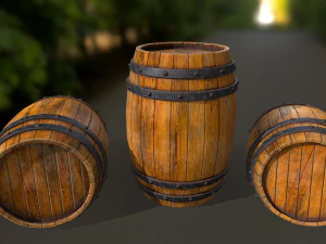 barra di legno Modello 3D