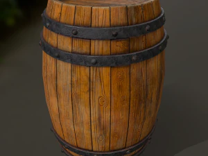 barra di legno Modello 3D