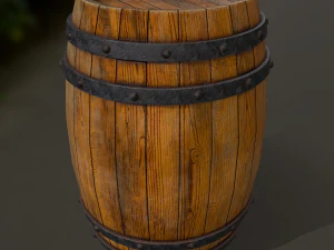 barra di legno Modello 3D