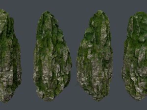 mossy rocks 3D Model