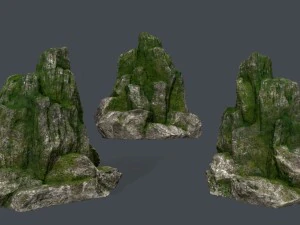 mossy rocks 3D Model