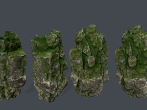 mossy rocks 3D Model