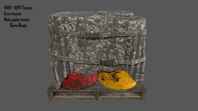 military material 3D Модель .c4d .max .obj .3ds .fbx .stl .blend 