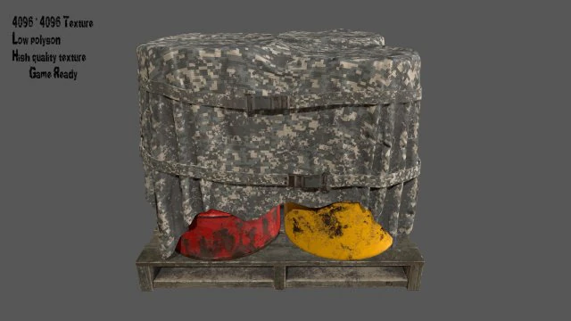 military material 3D Model .c4d .max .obj .3ds .fbx .stl .blend 