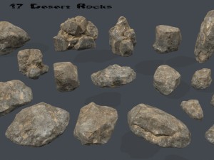 desert rocks Modelo 3D