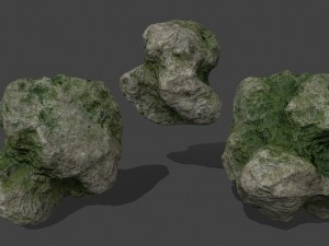 mossy rocks Modelo 3D