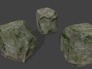 mossy rocks 3D Model