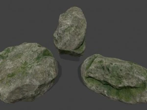 mossy rocks 3D Model