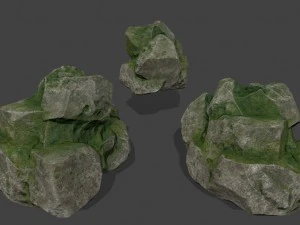 mossy rocks 3D Model