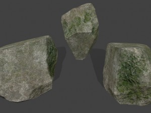 forest mossy rocks 3D 模型