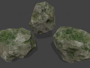 forest mossy rocks 3D Model