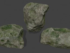 forest mossy rocks 3D Model