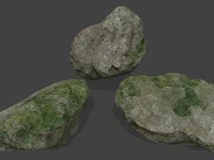 forest mossy rocks 3D Model