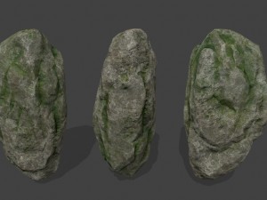 forest mossy rocks 3D 模型