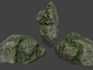 forest mossy rocks 3D Model