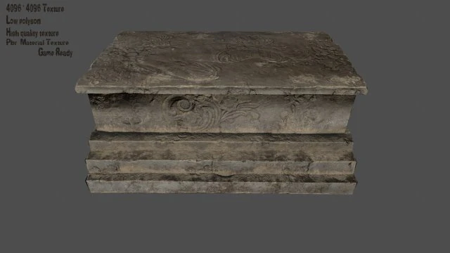 tomb 2 3D Model .c4d .max .obj .3ds .fbx .stl .blend 