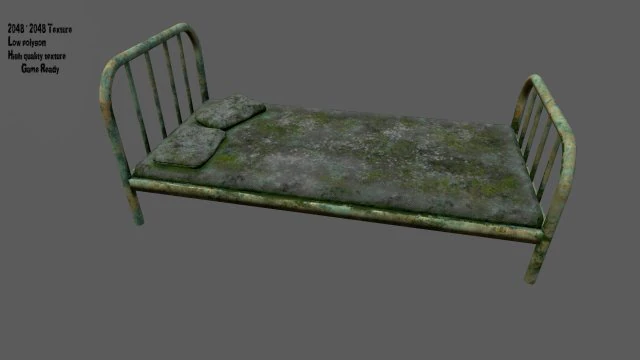 oldbed 3D Model .c4d .max .obj .3ds .fbx .stl .blend