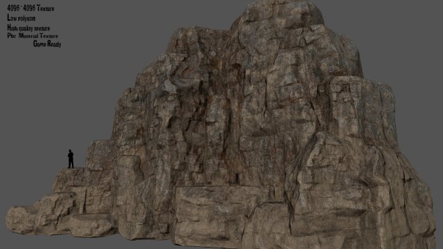 mountain 3D Model .c4d .max .obj .3ds .fbx .stl .blend 