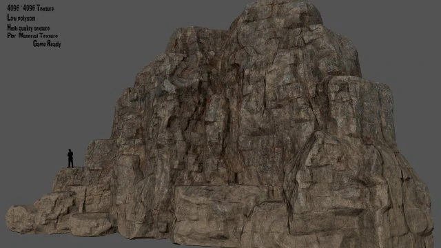 mountain 3D Model .c4d .max .obj .3ds .fbx .stl .blend